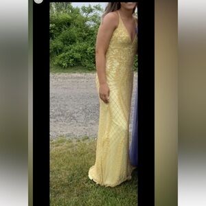 yellow prom dress